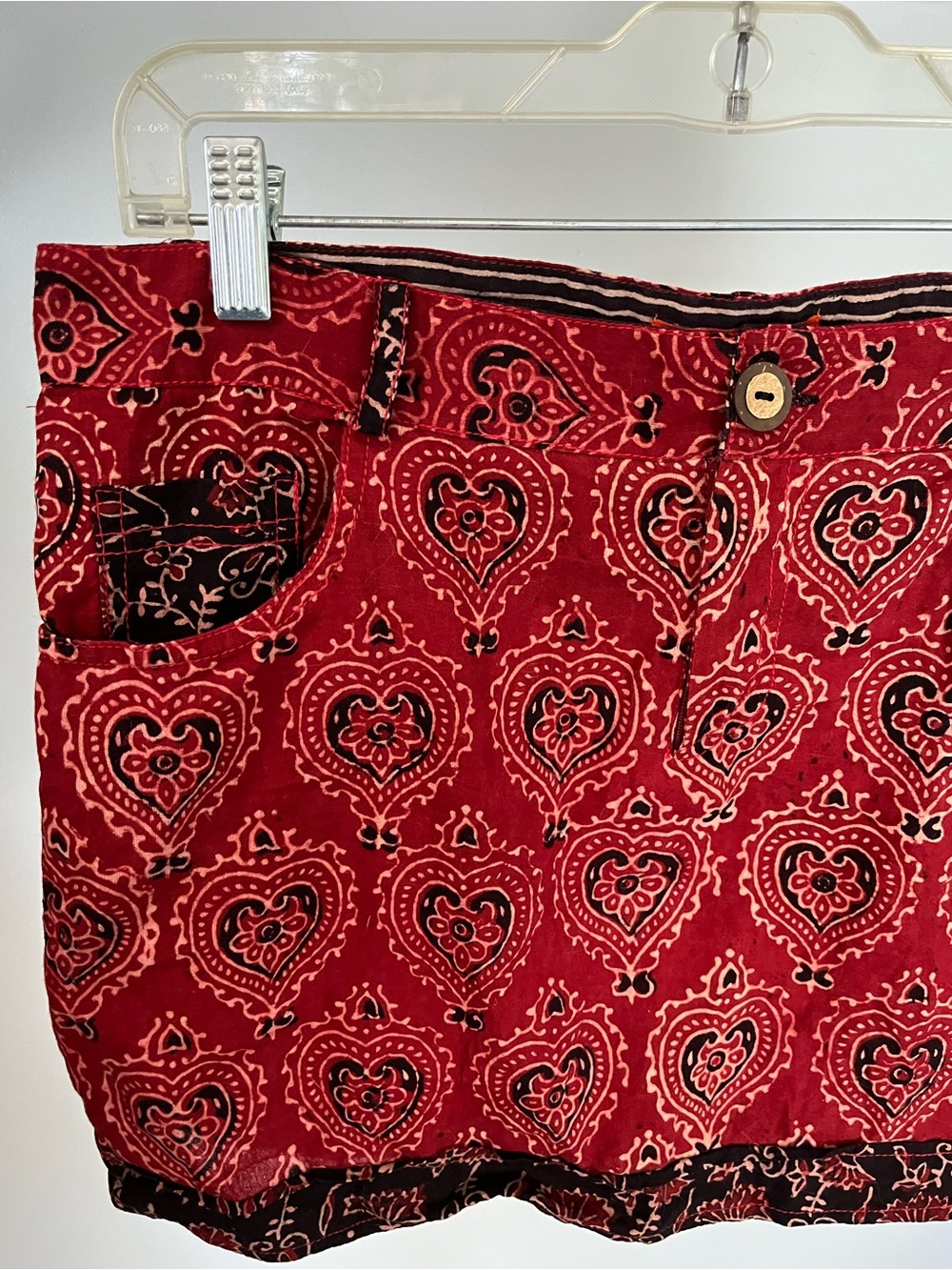 Red Bandana Print Mini Skirt